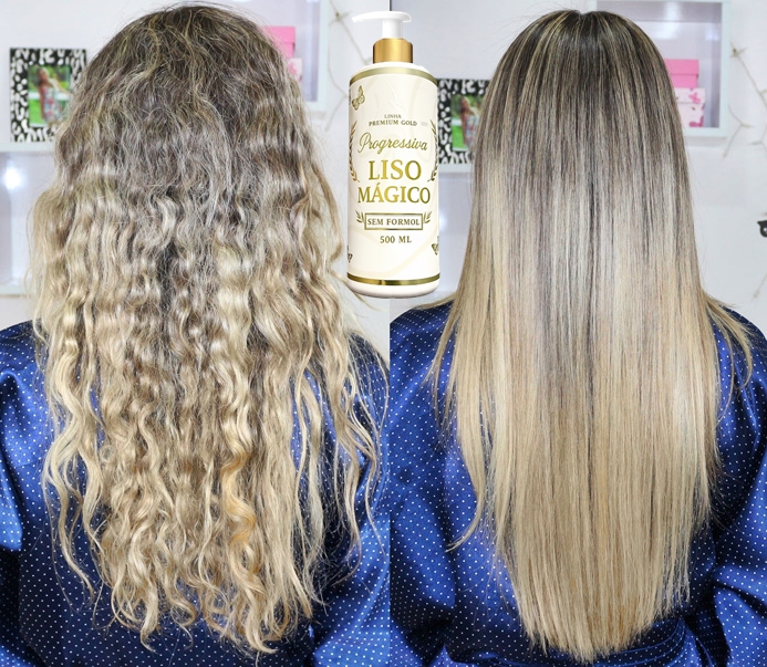 Antes e depois com Liso Mágico 2