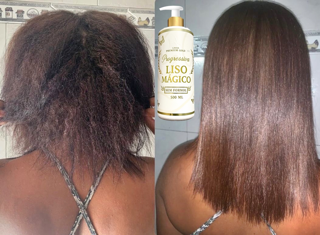 Antes e depois com Liso Mágico 3