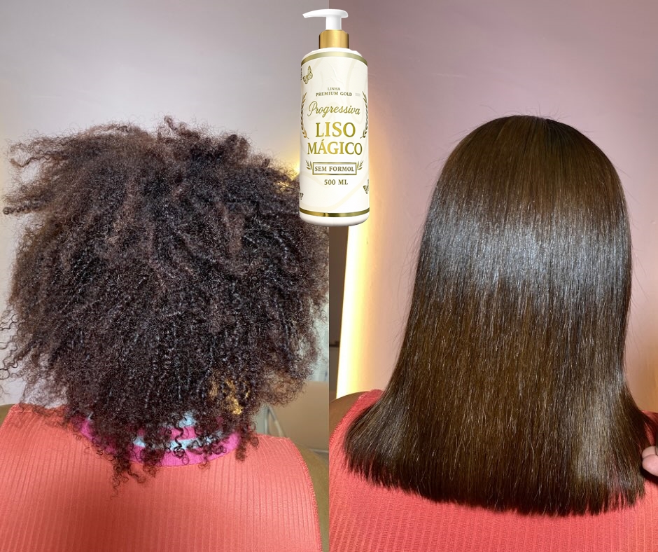 Antes e depois com Liso Mágico 5
